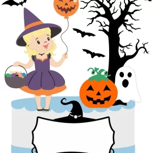 Tema Topo de Bolo Halloween Studio