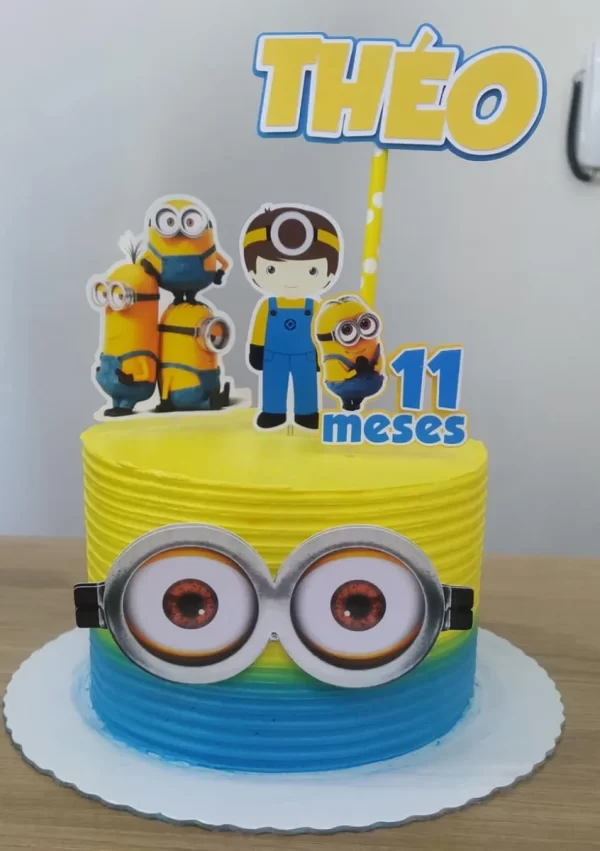 Tema Topo de Bolo Minions Studio