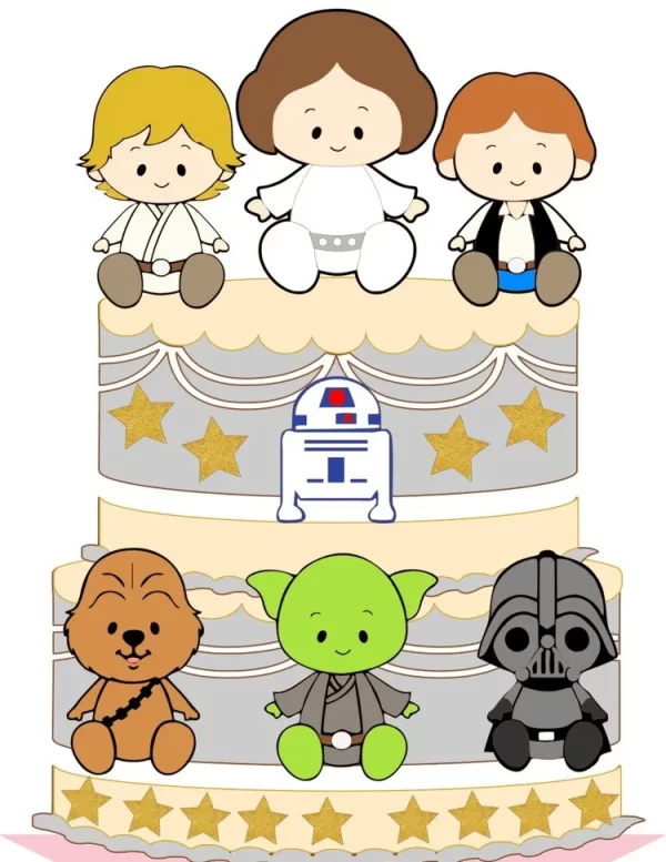 Tema Topo de Bolo Star Wars Studio