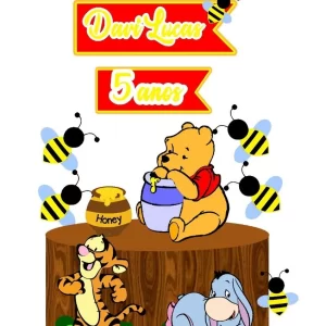 Tema Topo de Bolo Ursinho Pooh Studio
