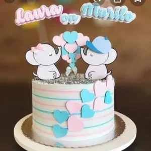 Topo Bolo Digital Chá Revelação Studio