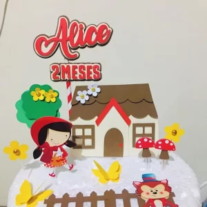 Topo Bolo Digital Chapeuzinho Studio