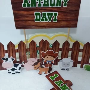 Topo Bolo Digital Fazendinha Studio