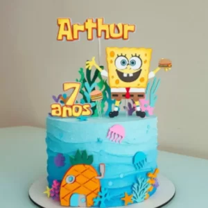 Topo de Bolo Digital Bob Esponja Studio