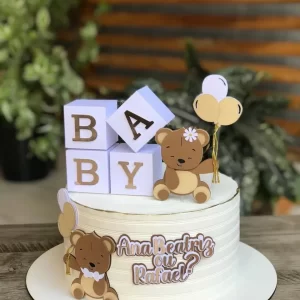 Topo de Bolo Digital Chá Revelação Studio