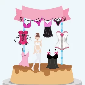 Topo de Bolo Digital Chá de Lingerie Studio