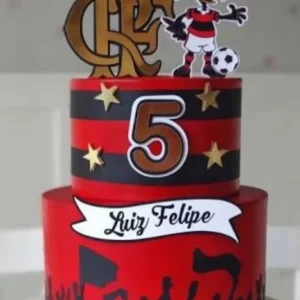 Topo de Bolo Digital Flamengo Studio