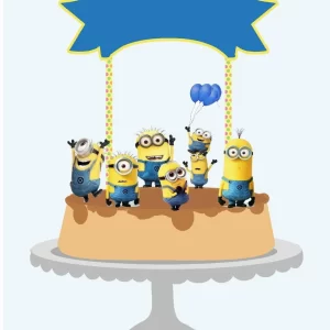 Topo de Bolo Digital Minions Studio