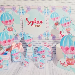 Arquivo Corte Balão Rosa Studio e Pdf