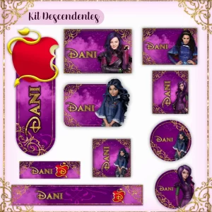 Arquivo Corte Etiqueta Escolar Descendentes