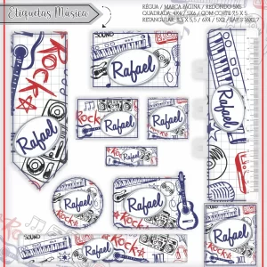 Arquivo Corte Etiqueta Escolar Música