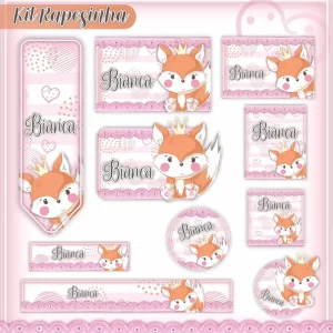 Arquivo Corte Etiqueta Escolar Raposinha