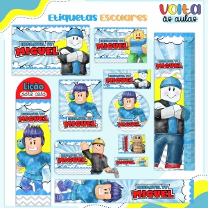 Arquivo Corte Etiqueta Escolar Roblox
