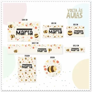 Arquivo Digital Etiqueta Escolar Abelinha