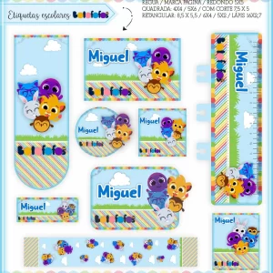 Arquivo Digital Etiqueta Escolar Bolofofos