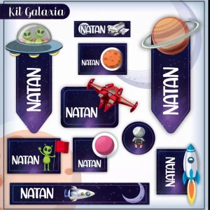 Arquivo Digital Etiqueta Escolar Galáxia