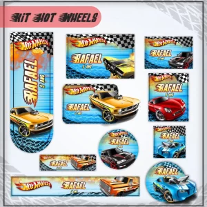 Arquivo Digital Etiqueta Escolar Hot Wheels