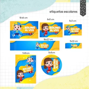 Arquivo Digital Etiqueta Escolar Luccas Neto