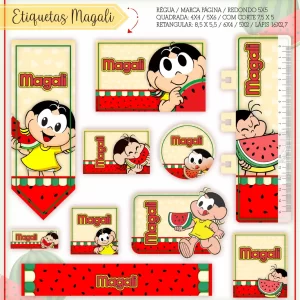 Arquivo Digital Etiqueta Escolar Magali
