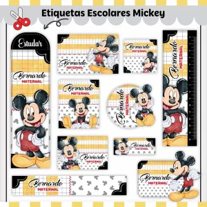 Arquivo Digital Etiqueta Escolar Mickey