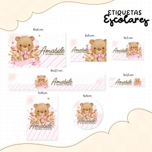 Arquivo Digital Etiqueta Escolar Ursinha