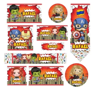 Arquivo Digital Etiqueta Escolar Vingadores