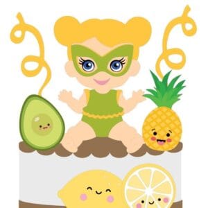 Arquivo Digital Topo Bolo Frutinhas Studio