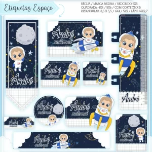 Arquivo Escolar Astronauta Studio, Png e Pdf