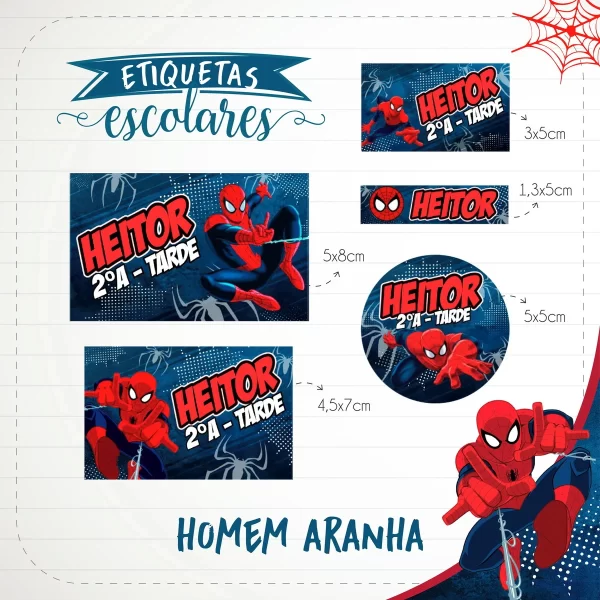 Arquivo Escolar Homem Aranha Studio e Pdf