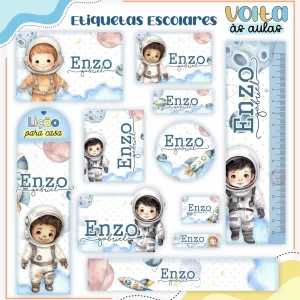 Arquivo Etiqueta Astronauta Studio, Png e Pdf