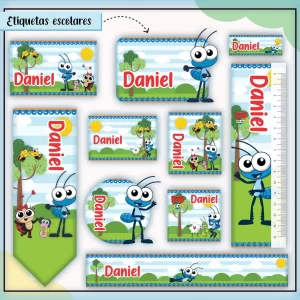 Arquivo Etiqueta Escolar Bob Zoom