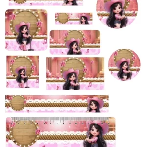 Arquivo Etiqueta Escolar Boiadeira Png e Pdf