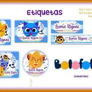 Arquivo Etiqueta Escolar Bolofofos Png
