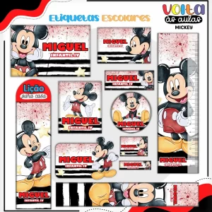 Arquivo Etiqueta Escolar Digital Mickey