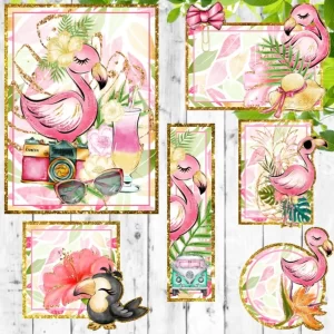 Arquivo Etiqueta Escolar Flamingo Studio