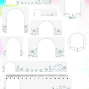 Arquivo Etiqueta Escolar Floral Png e Pdf