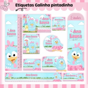 Arquivo Etiqueta Escolar Galinha Candy