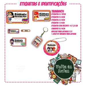 Arquivo Etiqueta Escolar Heroínas Studio