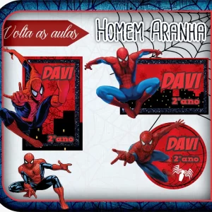 Arquivo Etiqueta Escolar Homem Aranha