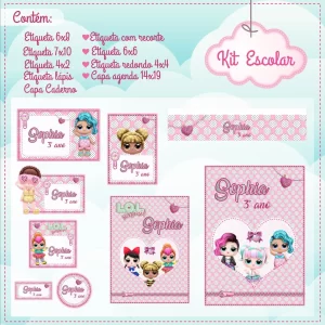 Arquivo Etiqueta Escolar LOL Studio e Pdf