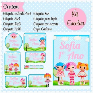 Arquivo Etiqueta Escolar Lalaloopsy
