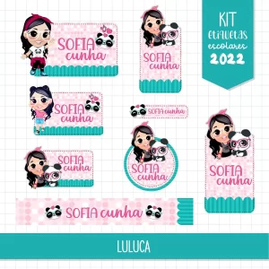 Arquivo Etiqueta Escolar Luluca Studio