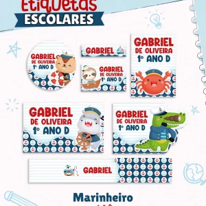 Arquivo Etiqueta Escolar Marinheiro