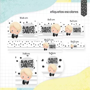 Arquivo Etiqueta Escolar Menino Loiro