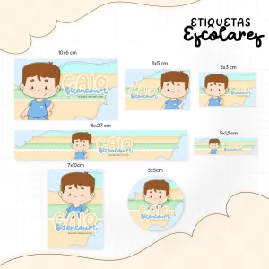 Arquivo Etiqueta Escolar Menino Moreno
