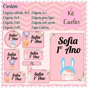 Arquivo Etiqueta Escolar Metoo Doll