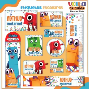 Arquivo Etiqueta Escolar Number Blocks