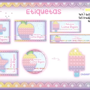 Arquivo Etiqueta Escolar Pop It Png