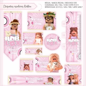 Arquivo Etiqueta Escolar Roblox Menina