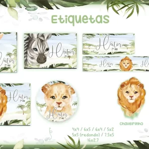 Arquivo Etiqueta Escolar Safari Png